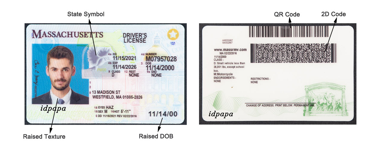 Massachusetts Novelty Card Massachusetts Scannable IDs at idpapa