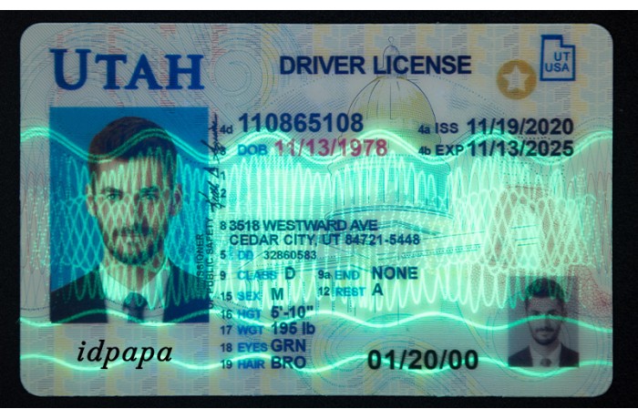 UTAH scannable fake-id